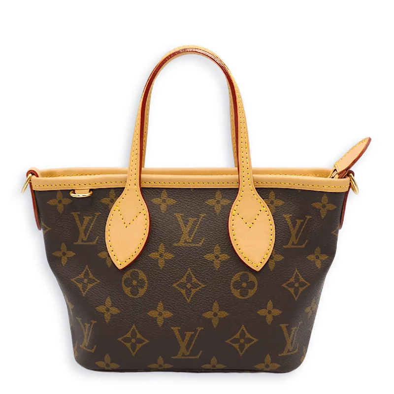 Gift Ideas Neverfull BB Monogram and pink strap Crossbody Bag in Canvas, Gold hardware