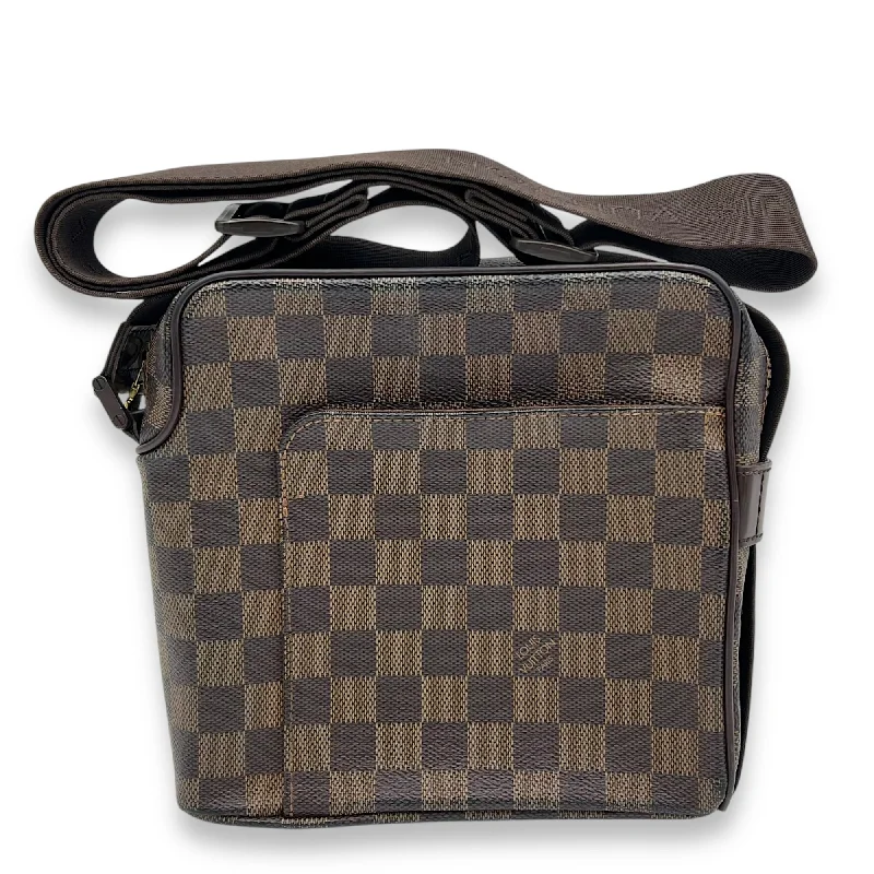 Chic Bags For Office Professionals And Urban Dwellers Olav Crossbody Bag Damier Ebene in Coated Canvas, Gold hardware Chic Bags For Office Professionals And Urban Dwellers Olav Crossbody Bag Damier Ebene in Coated Canvas, Gold hardware
