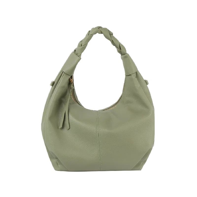 Romantic Chic Deals Braided handle daily hobo bag with crossbody strap