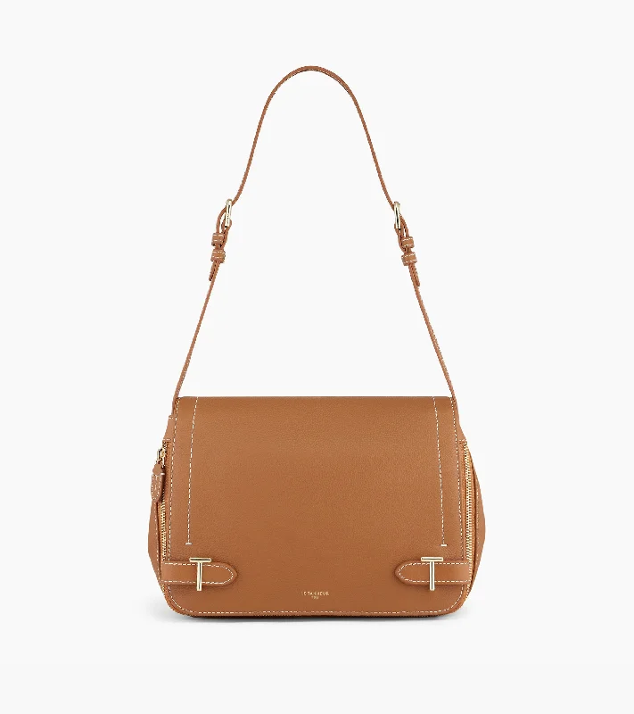 Refined Fashion Sale Simone medium-sized bag with crossbody strap in grained leather