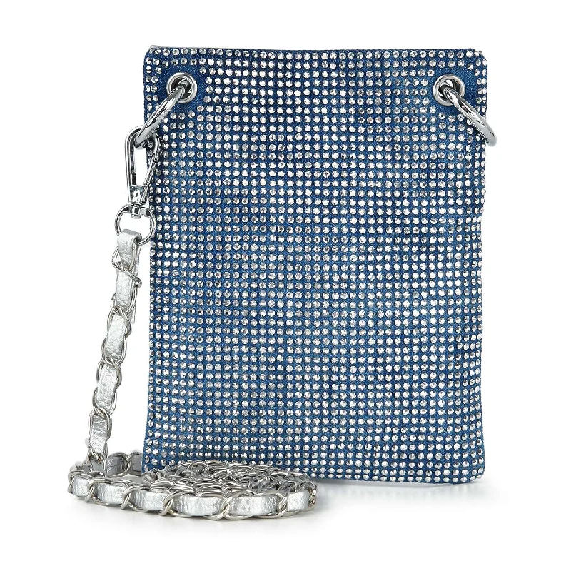 Don't Miss Out Rhinestone Bling Petite Crossbody Sling