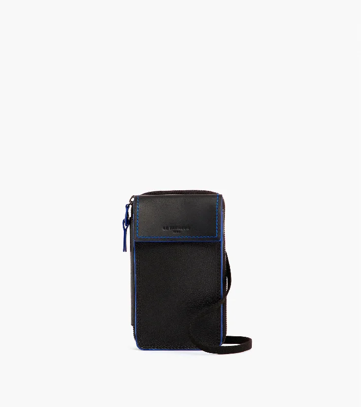 Everyday Elegance Sale Alexis neck-worn zipped phone pouch in grained leather