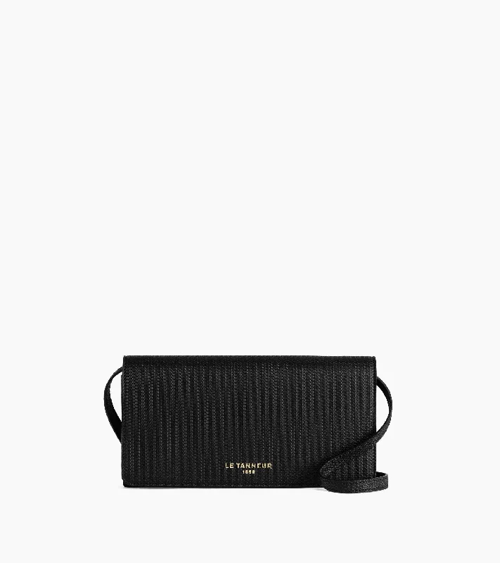 Vintage Bags For Retro And Classic Fashion Lovers Emilie clutch with flap closure and removable crossbody strap in signature T leather Vintage Bags For Retro And Classic Fashion Lovers Emilie clutch with flap closure and removable crossbody strap in signature T leather