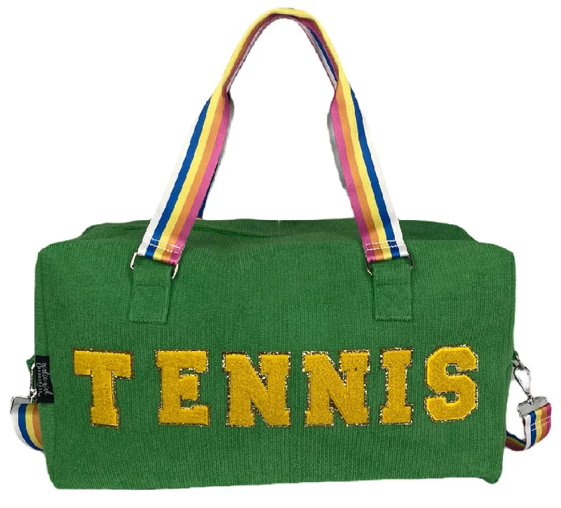 Chic Bags For Office Professionals And Urban Dwellers Green Terry Cloth Duffle Bag - TENNIS Chic Bags For Office Professionals And Urban Dwellers Green Terry Cloth Duffle Bag - TENNIS