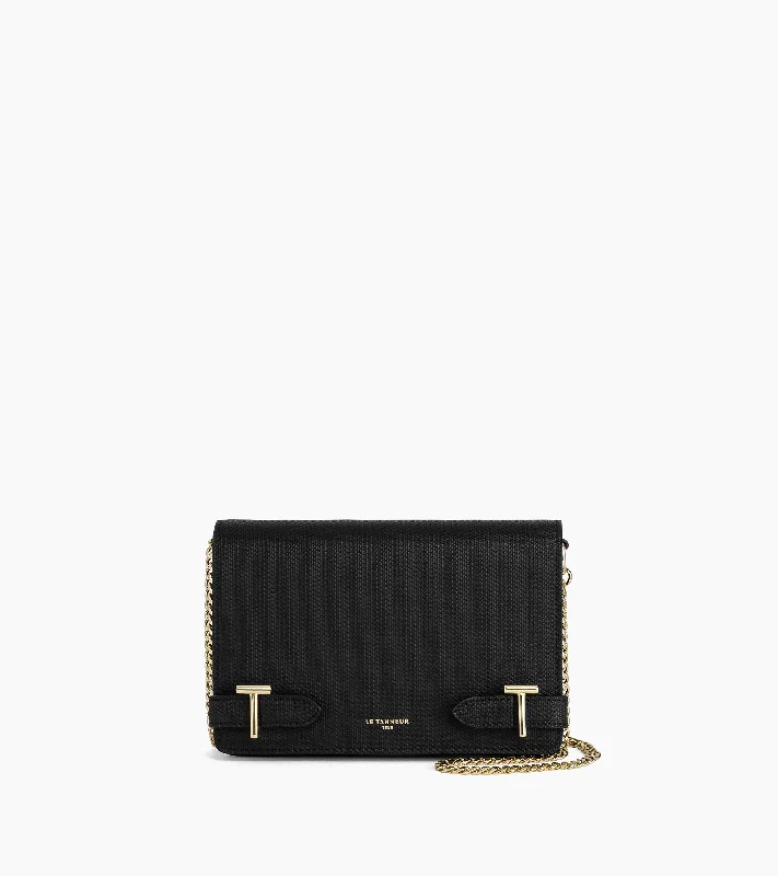 Fashion Forward Emilie small bag with crossbody strap in signature T leather