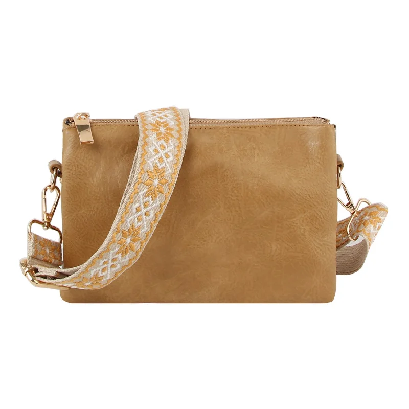 Popular Collection Classic daily leather crossbody with guitar strap