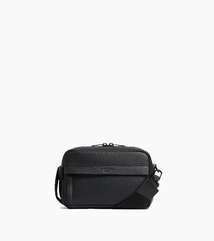 Shop Sales Noah small shoulder bag in buffalo grain leather and smooth leather