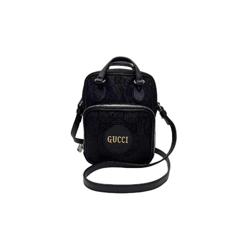 Contemporary Fashion Sale OFF THE GRID Black Crossbody Bag in Nylon, Silver hardware