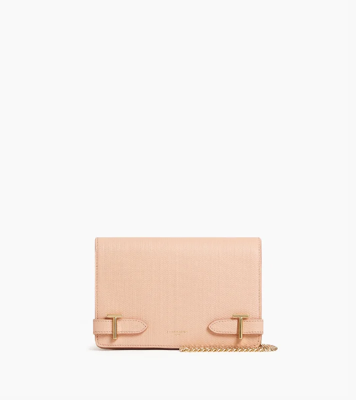 Limited Edition Emilie small bag with crossbody strap in signature T leather