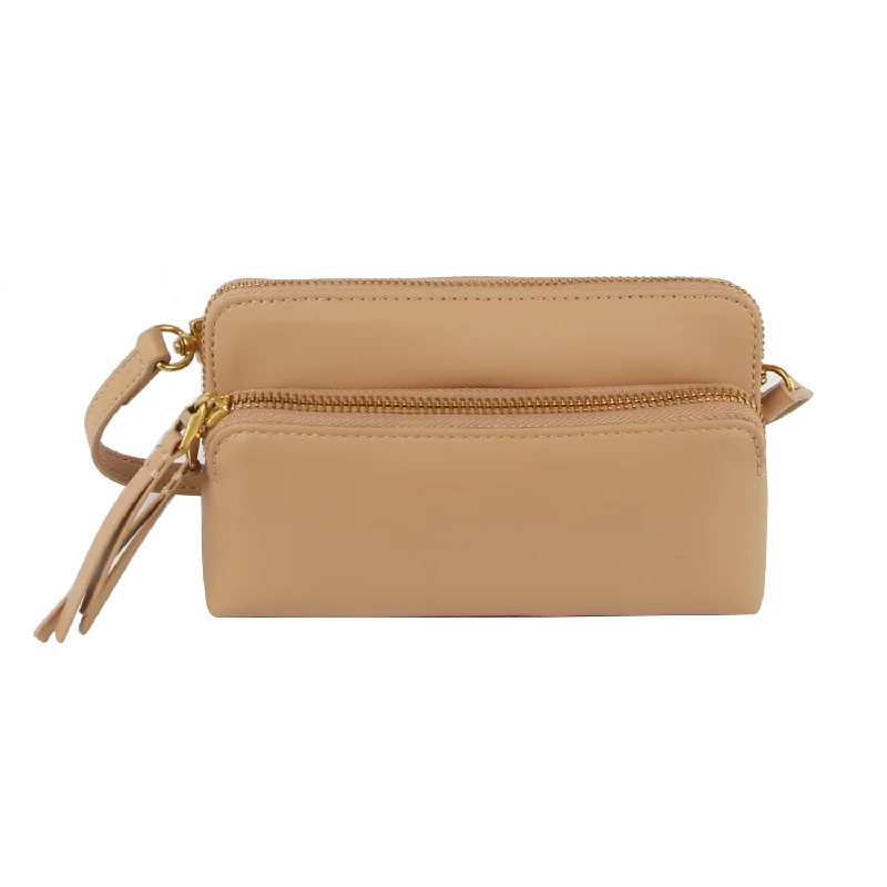Fashion-Forward Offers Soft leather simple mood front pocket clutch