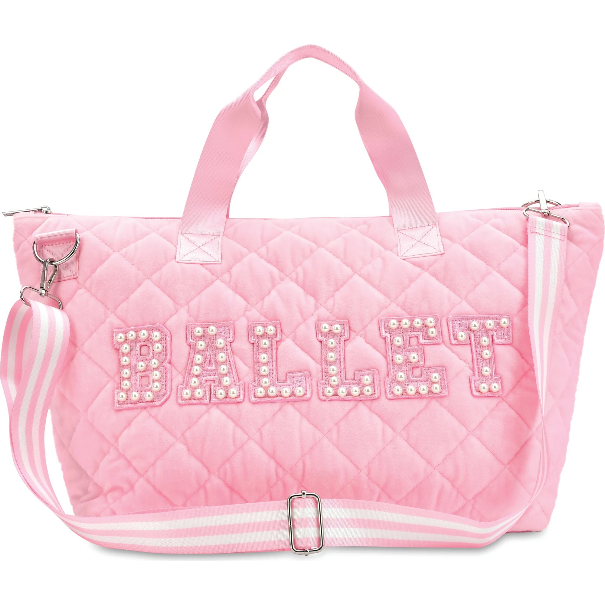 Stylish And Affordable Bags For Every Occasion IScream Quilted Ballet Dance Pink Larger Overnight Bag