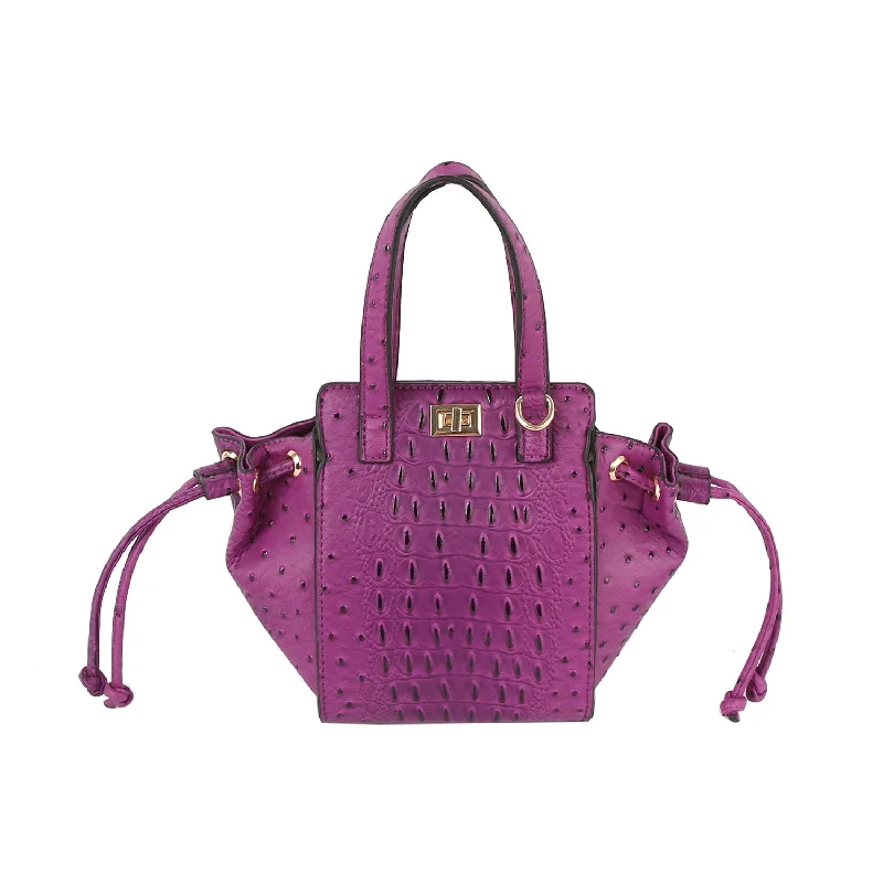 Quick Grab Deals Ostrich crocodile texture satchel bag