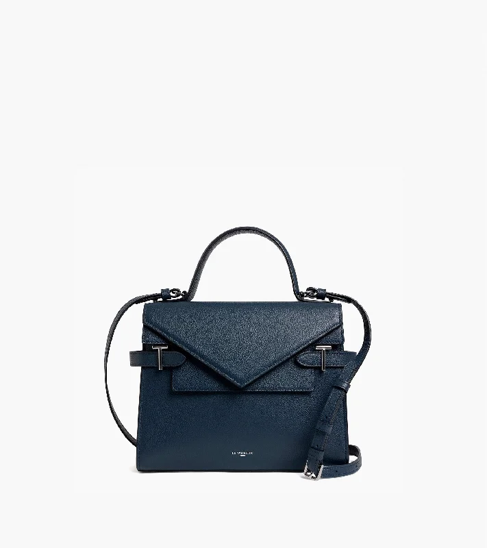 Discounted Designer Bags For Clearance Sale Emilie medium handbag with double flap in grained leather