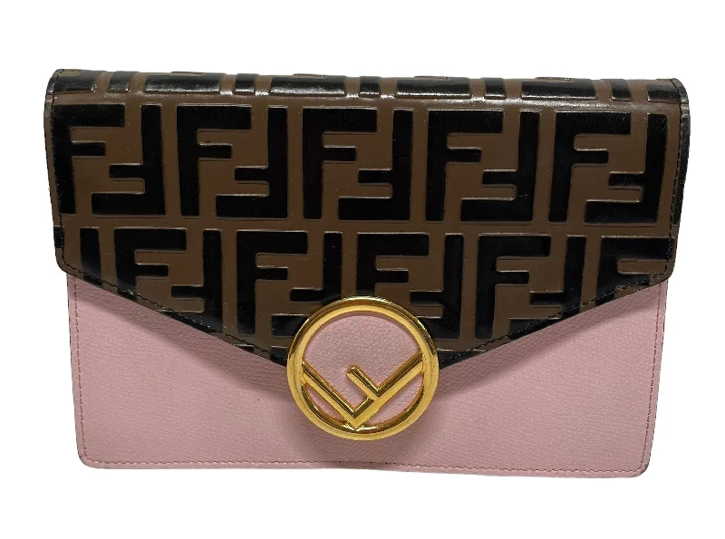 Elevated Casual Discounts FENDI/Bag/All Over Print/Leather/PNK/PINK AND BROWN MONOGRAM GOLD