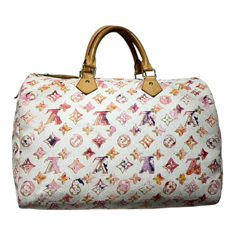 Exclusive Discount LOUIS VUITTON/Hand Bag/Monogram/Leather/WHT/watercolor speedy