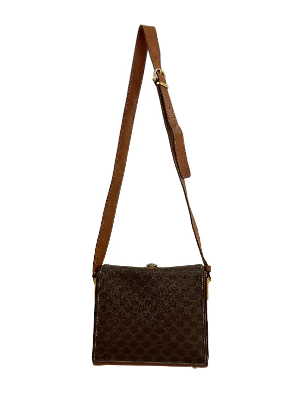 Bags For Playful And Chic Styles CELINE/Cross Body Bag/Monogram/Leather/BRW/Brown Front Pocket