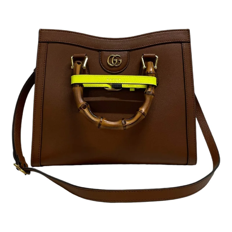 Hot Deals GUCCI/Bag/Leather/BRW/bamboo handles