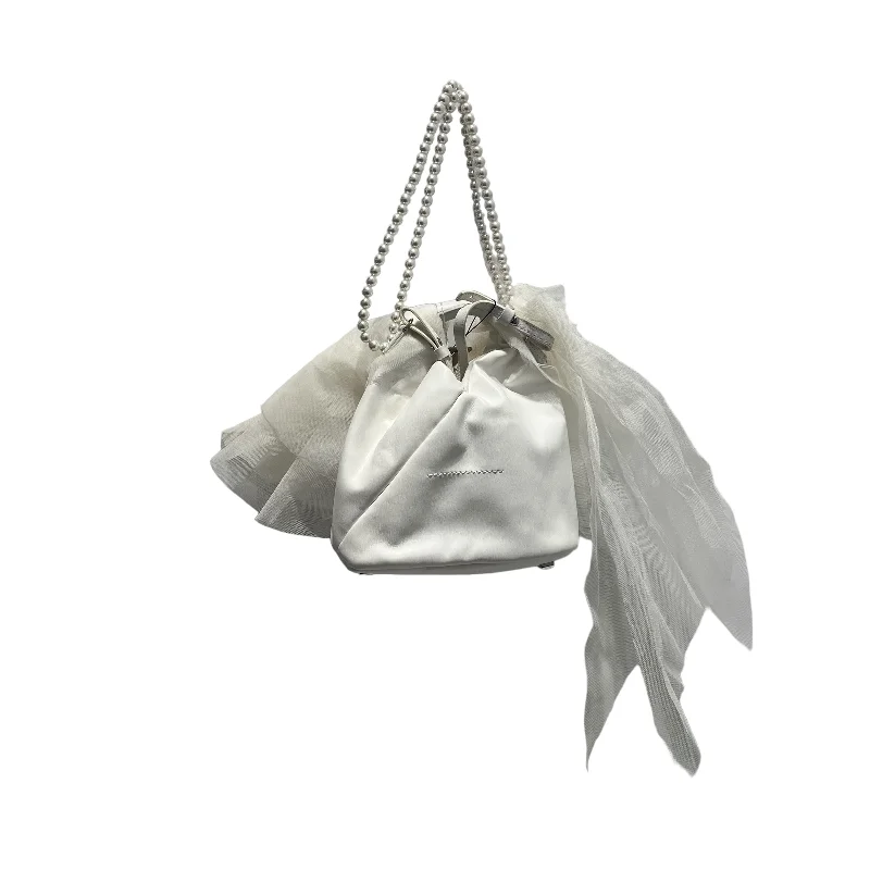 Athleisure Style Sale MM6/Hand Bag/Leather/WHT/