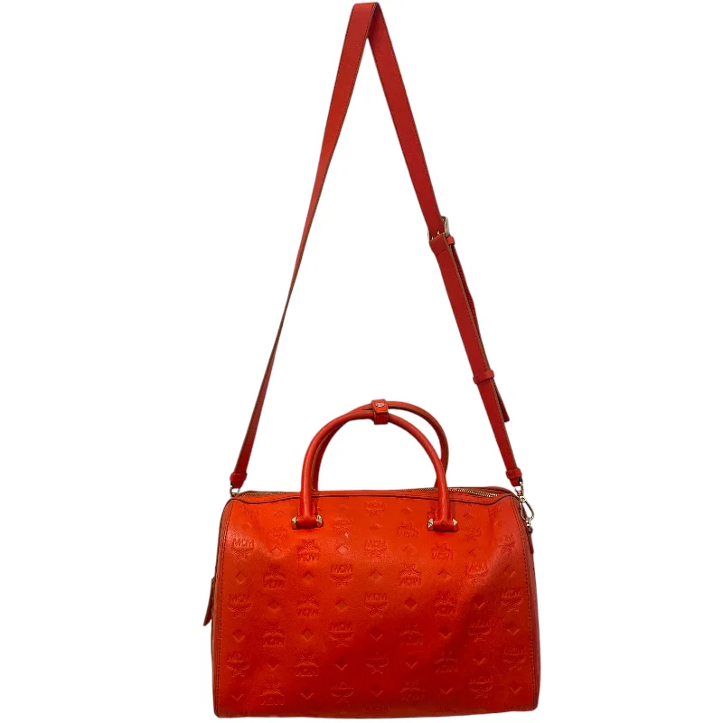 Stay Ahead In Style MCM/Cross Body Bag/Leather/RED/MONOGRAM