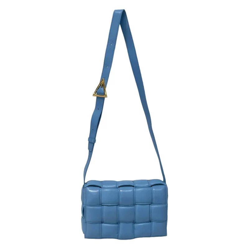 Latest Fashion BOTTEGA VENETA/Cross Body Bag/Lambskin/BLU/Nappa Maxi Cassette Padded