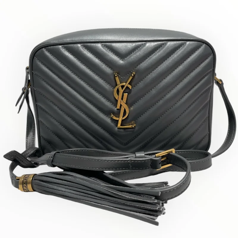 Bags For Minimalist And Functional Design YVES SAINT LAURENT/Cross Body Bag/Leather/GRY/CALFSKIN MATELASSE STORM BAG