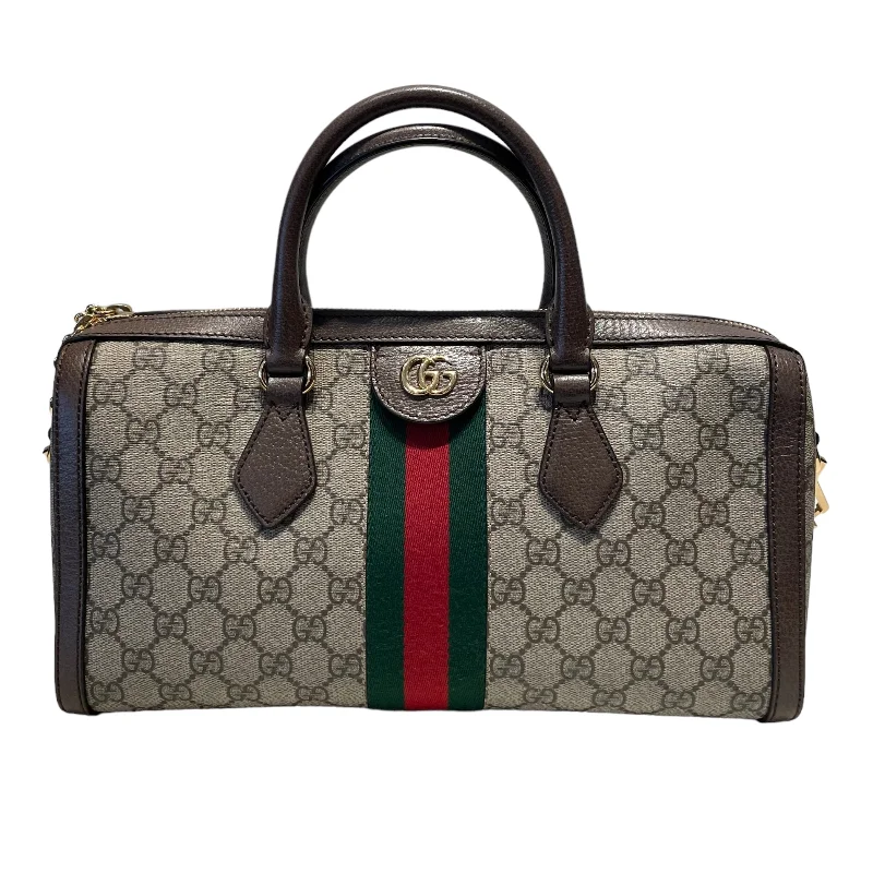 Evening Events GUCCI/Hand Bag/Monogram/Leather/BRW/Ophidia Boston Bag