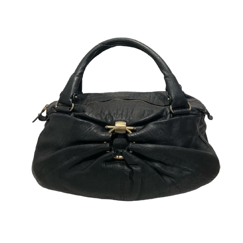 The Good Stuff Salvatore Ferragamo/Hand Bag/L/Leather/BLK/