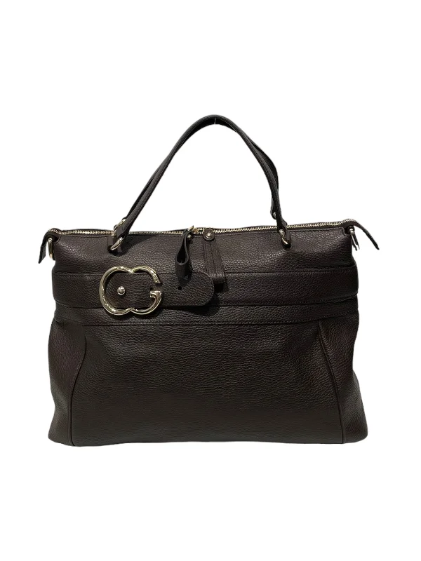 Don't Miss Out GUCCI/Hand Bag/Leather/BRW/Gold GG buckle, gold HW