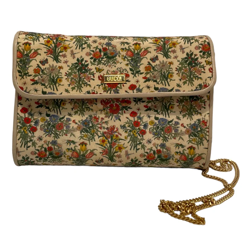 Day-To-Night Styles GUCCI/Cross Body Bag/Floral Pattern/Nylon/MLT/VINTAGE