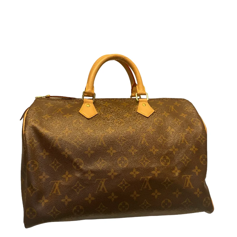 Bags For Personalized Gifts LOUIS VUITTON/Hand Bag/Monogram/Leather/BRW/CRM HNDLZ/GLD ZIPPER