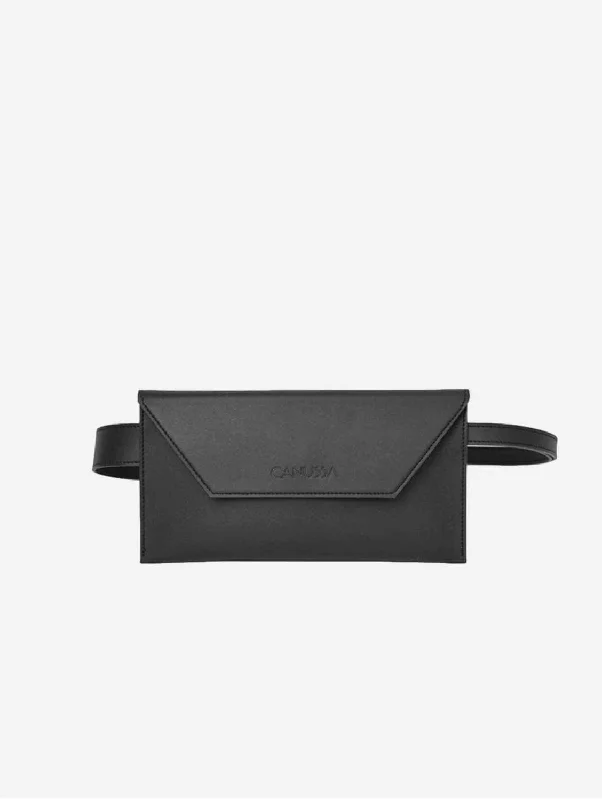 Huge Price Cut Unisex Cross Corn Leather Vegan Bum Bag | Black