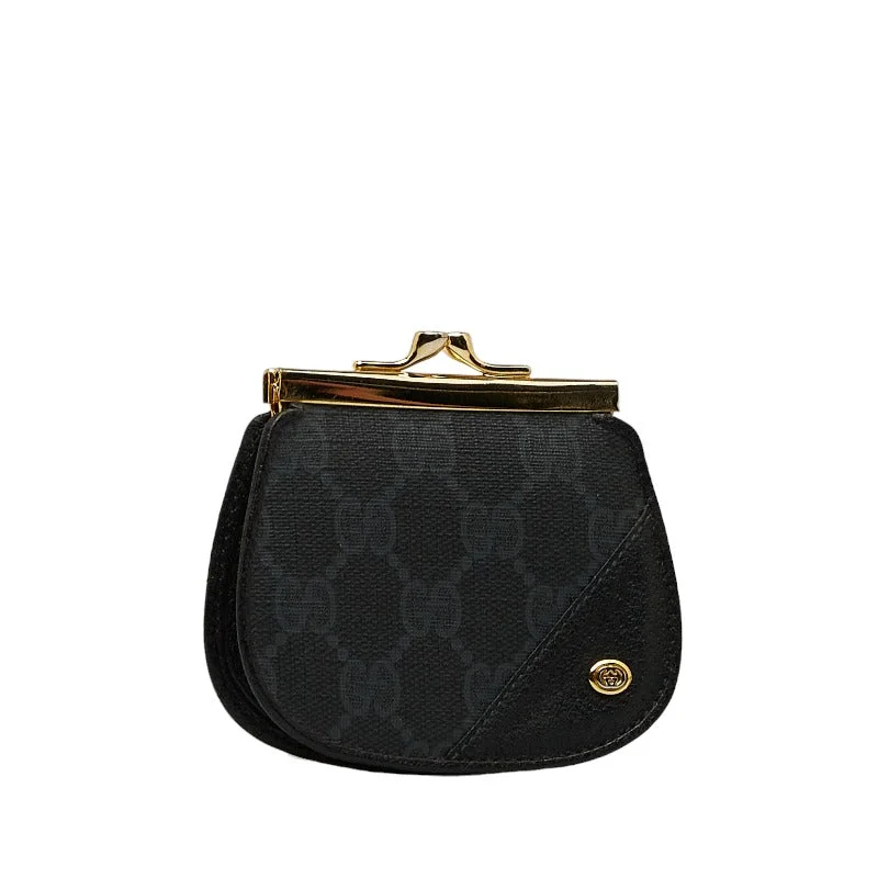 Budget Friendly Gucci GG Sprime Coin Case 64.03/114 Black Leather Ladies Gucci Gucci
