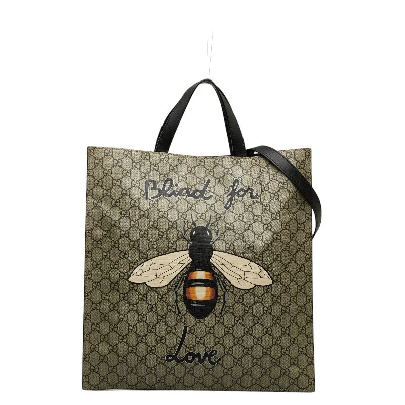 Seize Bargains Gucci GG Spring Bee Toddler Bag 2WAY 450950 Beige PVC Leather Ladies Gucci