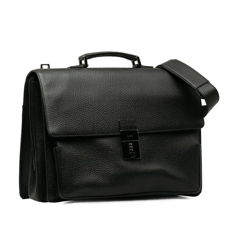 New Year Party Bag For Celebrations Gucci Business Bag Black Leather Men Gucci