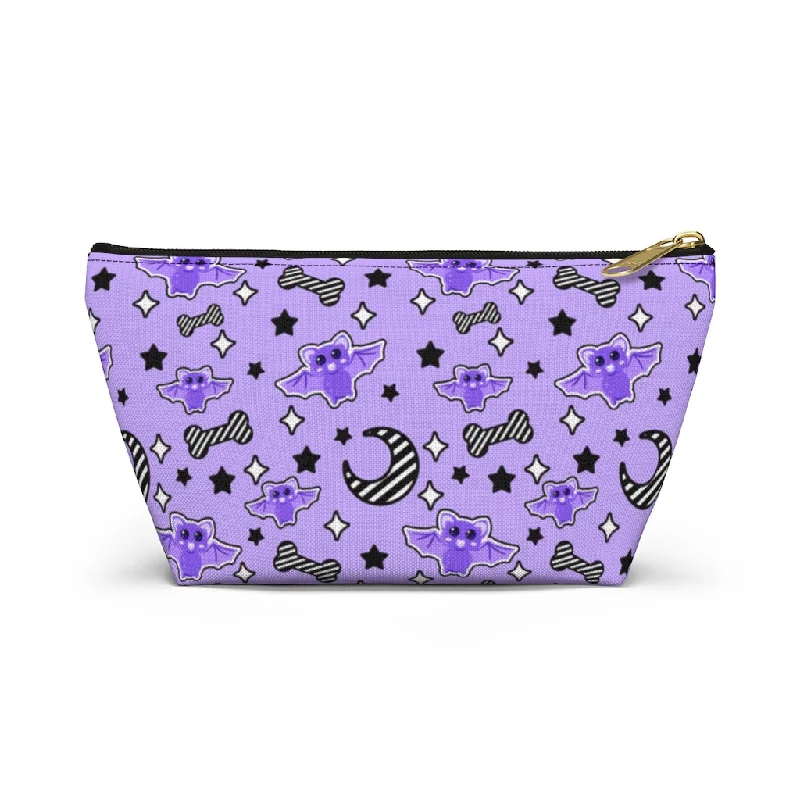 Anti-Theft And Budget-Friendly Bags Magical Kawaii Spooky Bats Purple Accessory Pouch w T-bottom Anti-Theft And Budget-Friendly Bags Magical Kawaii Spooky Bats Purple Accessory Pouch w T-bottom