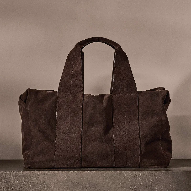 Sophisticated Street Style Offers Suede Montecito Weekend Bag - Cafe