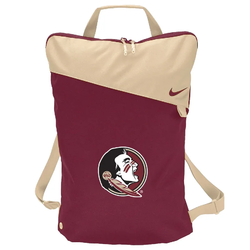 Flirty Fashion Discounts Nike Seminole Logo Utility Gymsack - Garnet/Gold