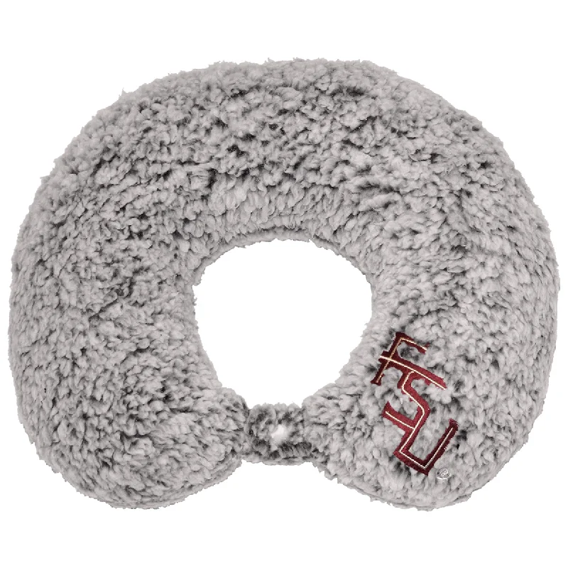 Feminine Style Promotions Northwest Stacked FSU Sherpa Neck Pillow - Grey