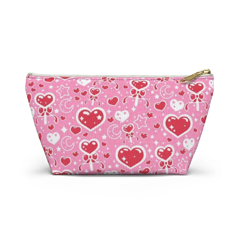 Eco-Friendly Bags With Discounts Sweet Feelings Pink Accessory Pouch w T-bottom