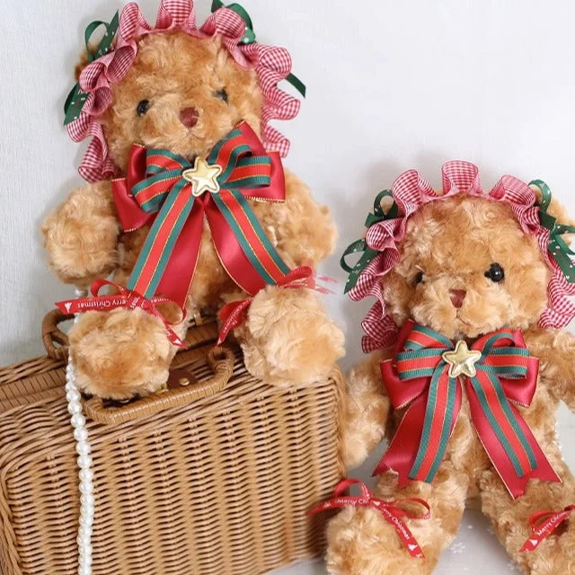 Edgy Bags For Bold And Daring Fashionistas Xiaogui~Kawaii Lolita Brown Bear Christmas Bag