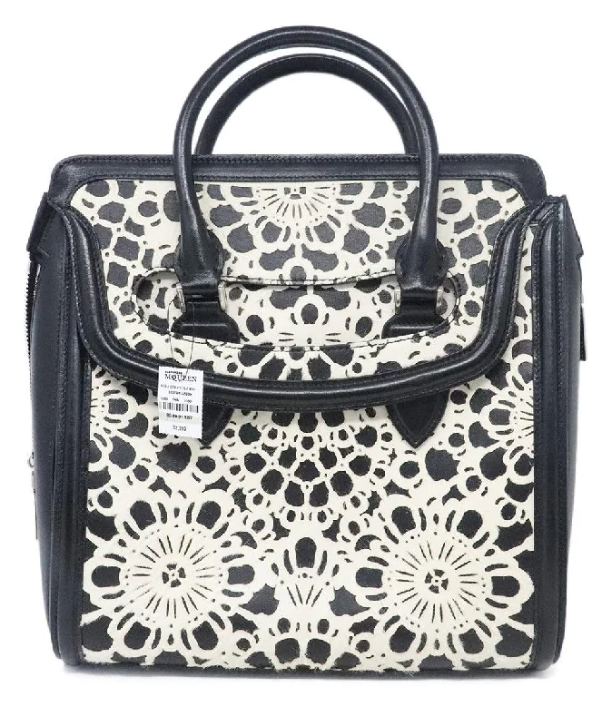 Affordable Bags For Budget Shoppers Alexander McQueen B&W Cutwork Satchel Affordable Bags For Budget Shoppers