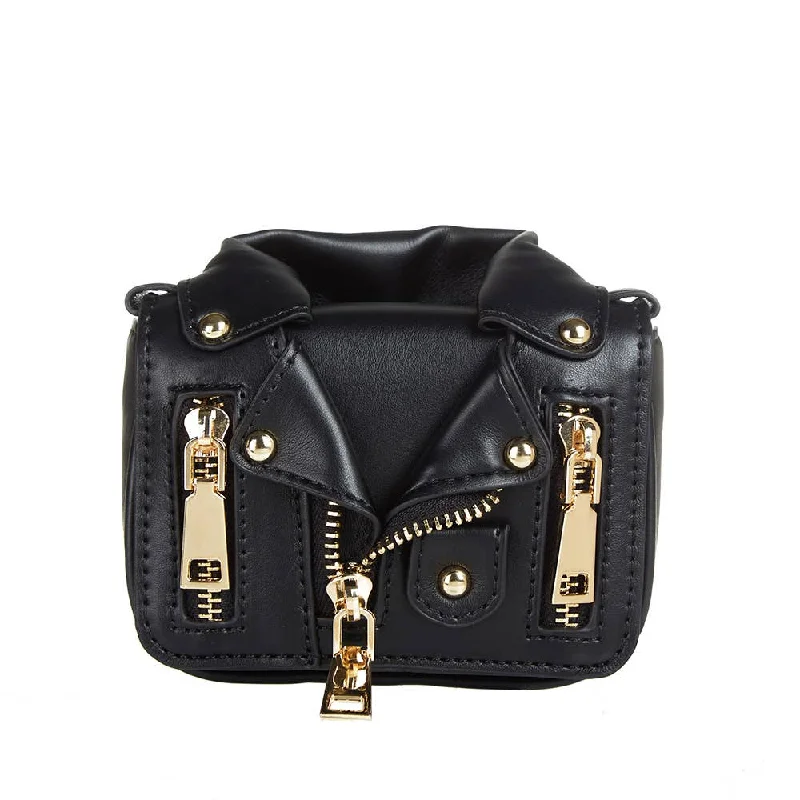 Handbag For Fashion Black Motorcycle Jacket Mini Purse