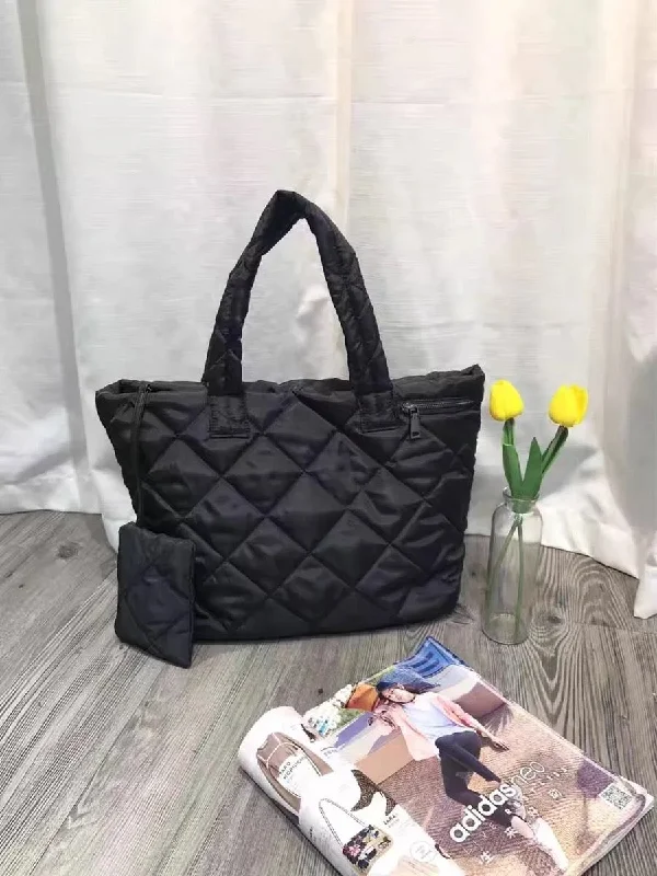 Versatile Bags That Suit Any Outfit Or Event Black Puffer Tote. Three bags as a set with 2 bag straps! Versatile Bags That Suit Any Outfit Or Event