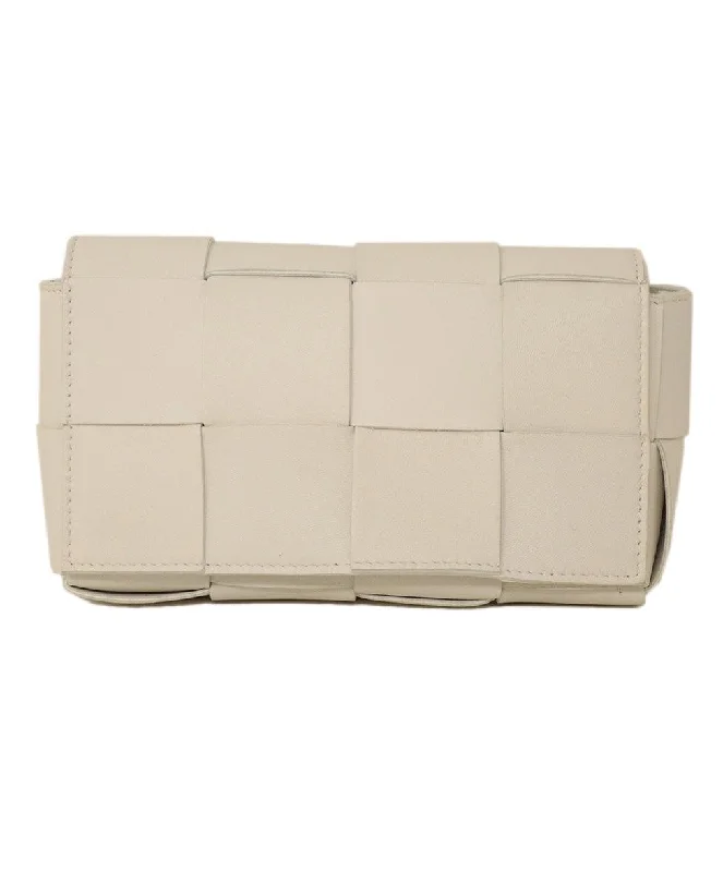 Compact Bags For Minimalist Travelers Bottega Veneta White Cassette Belt Bag