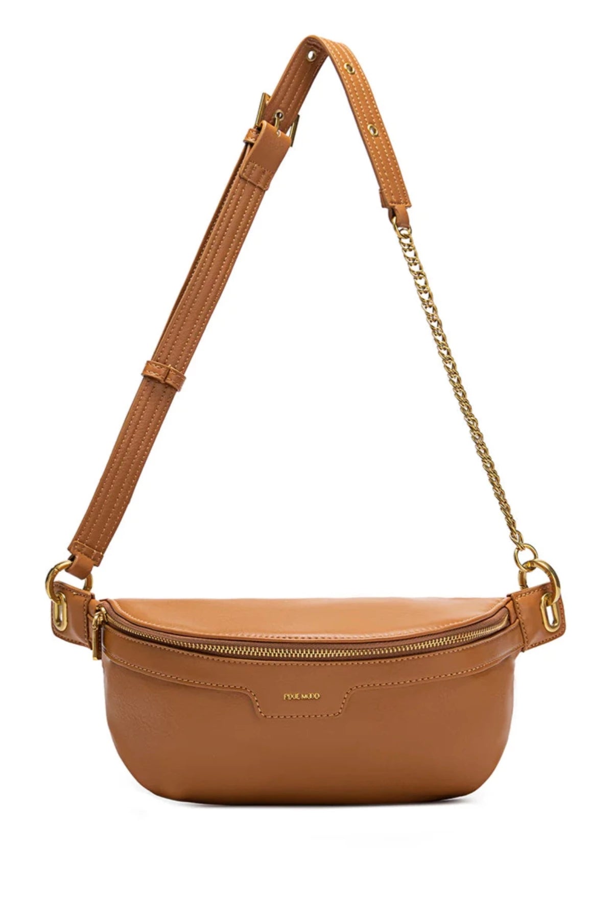 Festive Holiday Gift Bags PIXIE MOOD BROOKLYN CROSSBODY VEGAN BELT BAG - MUSTARD