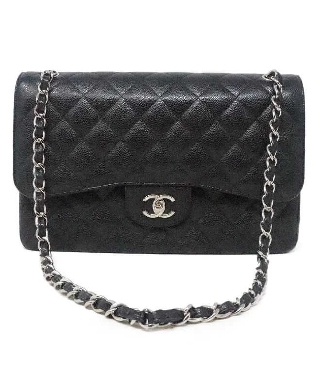 Eco-Friendly Bags For Sustainable Fashion Lovers Chanel Black Classic Jumbo Double Flap Bag