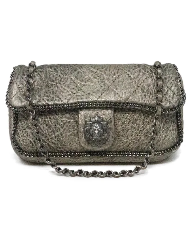 High-Quality Bags On Flash Sale Chanel Silver Leo Lion Flap Bag High-Quality Bags On Flash Sale