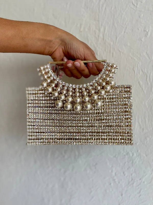 Seasonal Clearance Bags For Summer, Winter, Etc. Rhea Crystal Clutch