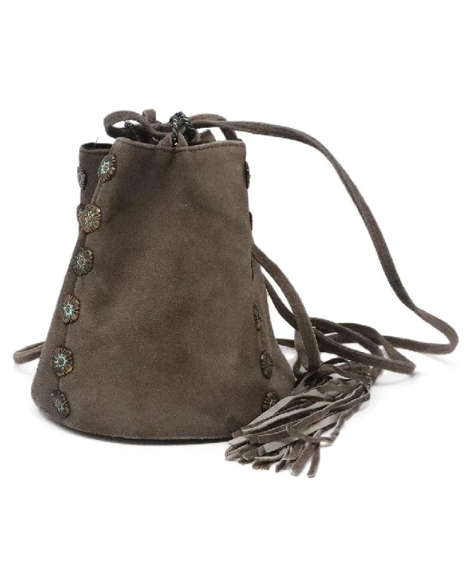 Limited-Time Offer On Trendy Bags Farrutx Taupe Suede Shoulder Bag