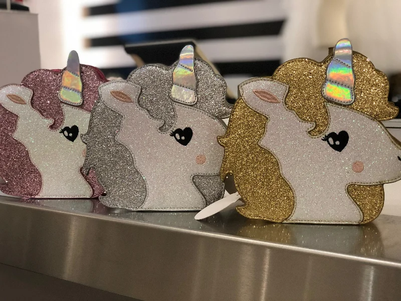 Modern And Limited-Time Offer Bags Glitter Unicorn Face Handbag